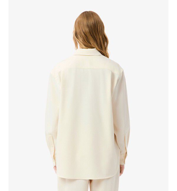 LACOSTE「オーバーサイズハーフボタン ストレッチフランネルシャツ」|シャツ・ブラウス|