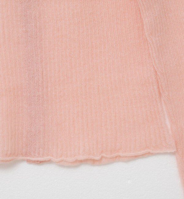 Rie Miller「シアーモヘヤ2WAYリブボートネックカーディガン」|カーディガン|