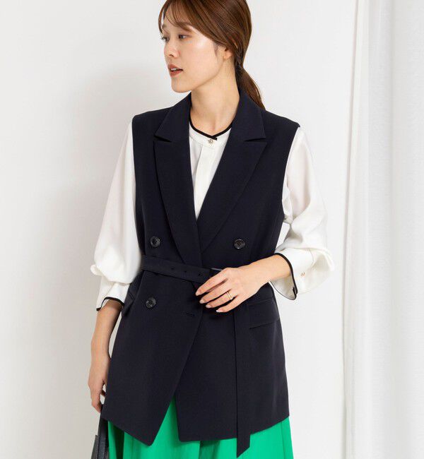 NOLLEY'S「《セットアップ対応》ウォッシャブルダブルクロスジレ」|ベスト・ジレ|