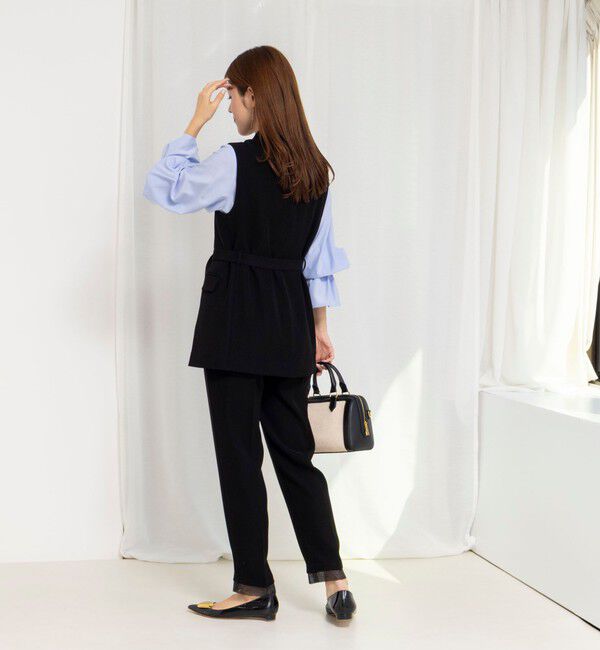 NOLLEY'S「《セットアップ対応》ウォッシャブルダブルクロスジレ」|ベスト・ジレ|