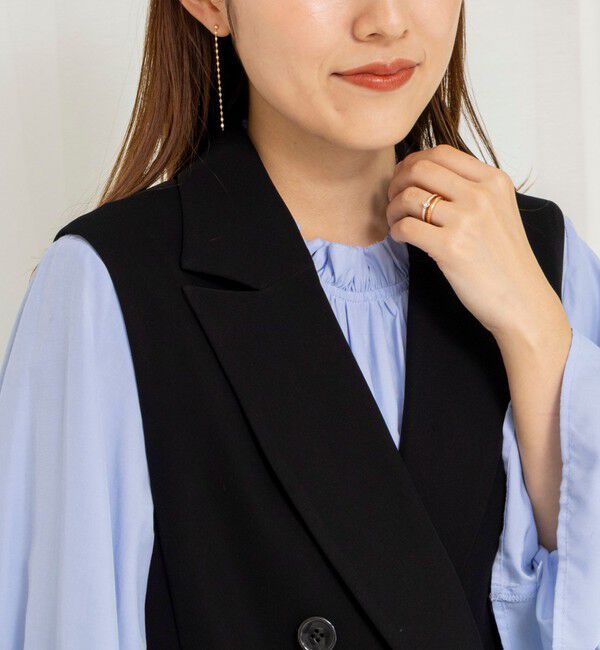 NOLLEY'S「《セットアップ対応》ウォッシャブルダブルクロスジレ」|ベスト・ジレ|