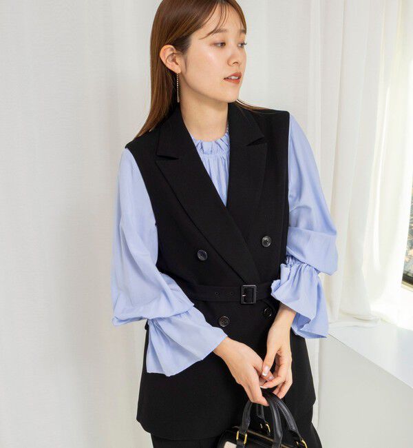 NOLLEY'S「《セットアップ対応》ウォッシャブルダブルクロスジレ」|ベスト・ジレ|