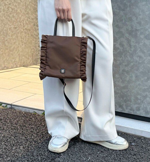 NOLLEY'S「【nolnol/ノルノル】ナイロンフリルミニトートバッグ」|トートバッグ|