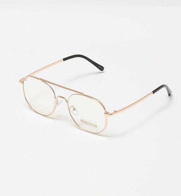 MAQWEL「【MAQWEL/マクウェル】ダブルブリッジグラス」|メガネ|ゴールド