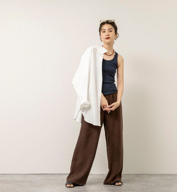 MAQWEL「【MAQWEL/マクウェル】ウォッシャブルCOTTON RIB タンクトップ」|タンクトップ|