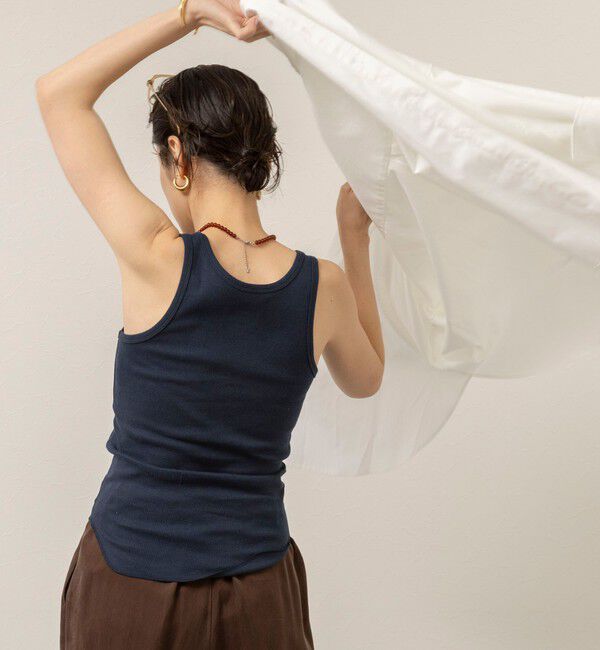 MAQWEL「【MAQWEL/マクウェル】ウォッシャブルCOTTON RIB タンクトップ」|タンクトップ|