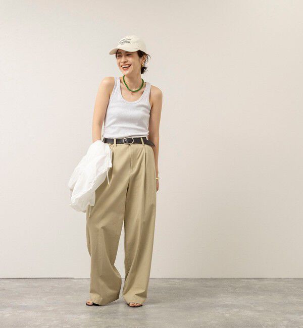 MAQWEL「【MAQWEL/マクウェル】ウォッシャブルCOTTON RIB タンクトップ」|タンクトップ|