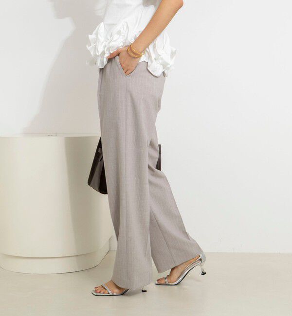 NOLLEY'S「ウォッシャブルストライプ愛されセミワイドパンツ」|その他|