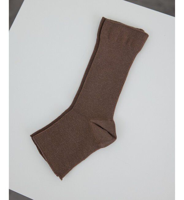 SALON adam et rope'「コットンオープントゥソックス」|ソックス|ブラウン系(22)