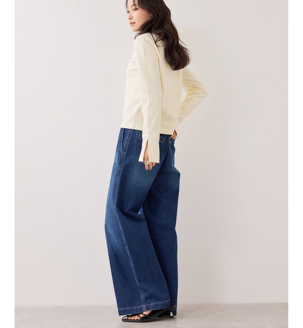 VIS「バイカラーポロ襟カットソー/イージーケア」|Tシャツ・カットソー|