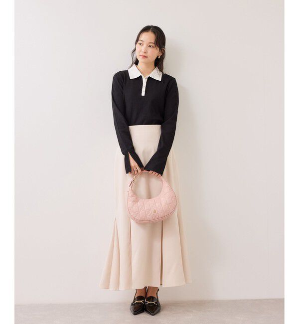 VIS「バイカラーポロ襟カットソー/イージーケア」|Tシャツ・カットソー|