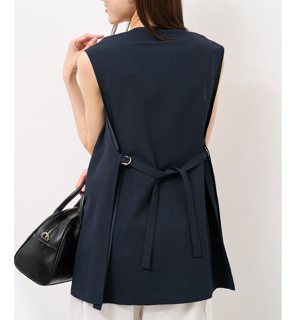 Rope&rsquo;Picnic「【抗菌防臭・接触冷感・UVカット】カナパノースーリーブジレ/セットアップ対応」|ベスト・ジレ|