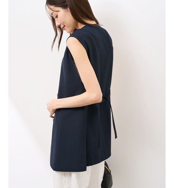 Rope&rsquo;Picnic「【抗菌防臭・接触冷感・UVカット】カナパノースーリーブジレ/セットアップ対応」|ベスト・ジレ|