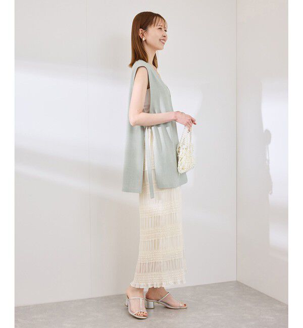 Rope&rsquo;Picnic「【抗菌防臭・接触冷感・UVカット】カナパノースーリーブジレ/セットアップ対応」|ベスト・ジレ|