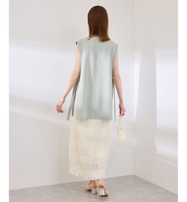 Rope&rsquo;Picnic「【抗菌防臭・接触冷感・UVカット】カナパノースーリーブジレ/セットアップ対応」|ベスト・ジレ|