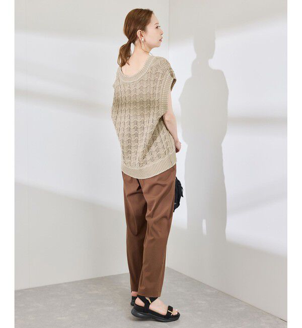 Rope&rsquo;Picnic「配色ステッチ透かし編みニットベスト」|ベスト・ジレ|