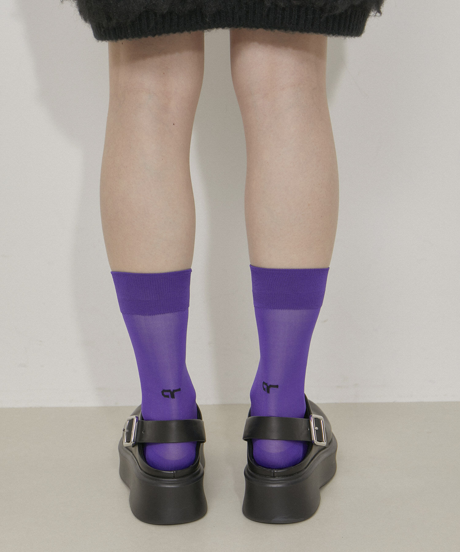 ADAM ET ROPE'「シアーARロゴソックス」|ソックス|パープル(50)