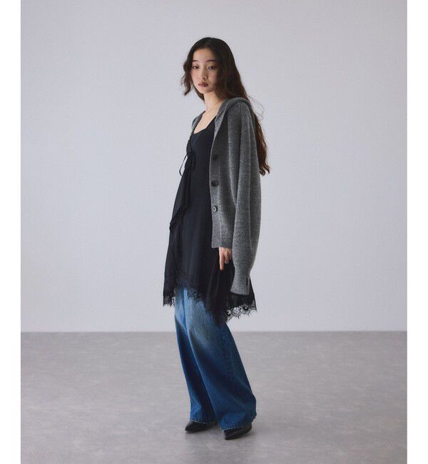 ADAM ET ROPE'「イタリアンウールフーディーカーディガン」|カーディガン|