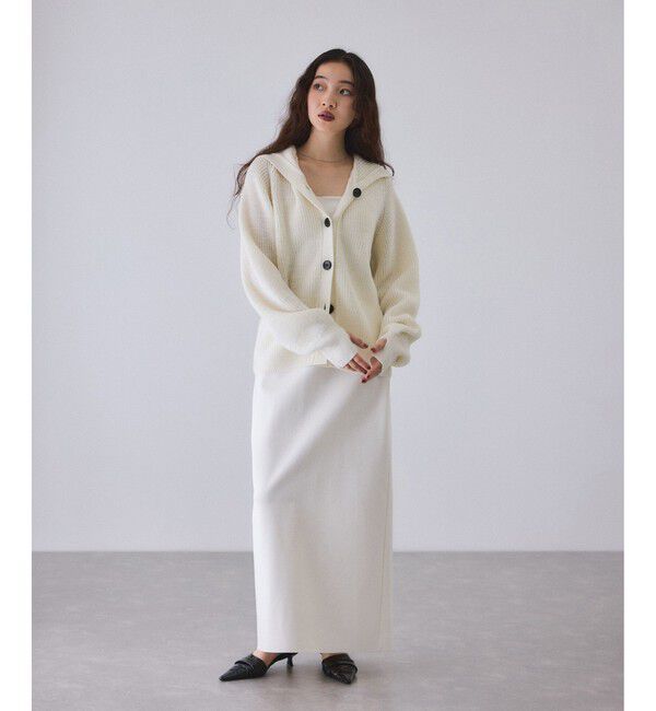 ADAM ET ROPE'「イタリアンウールフーディーカーディガン」|カーディガン|