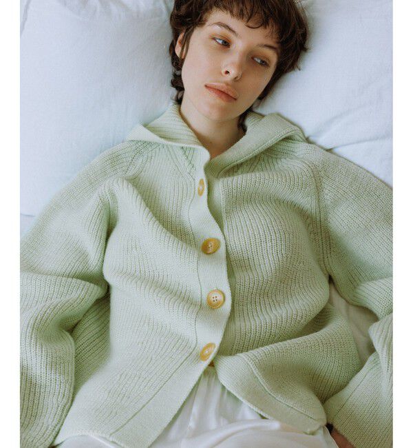 ADAM ET ROPE'「イタリアンウールフーディーカーディガン」|カーディガン|