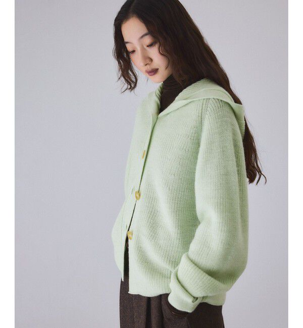 ADAM ET ROPE'「イタリアンウールフーディーカーディガン」|カーディガン|