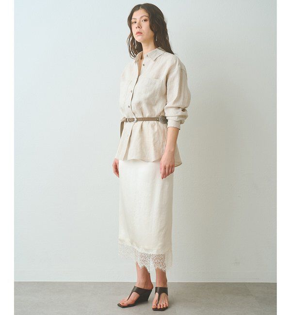  「サテンレーススカート」|スカート|