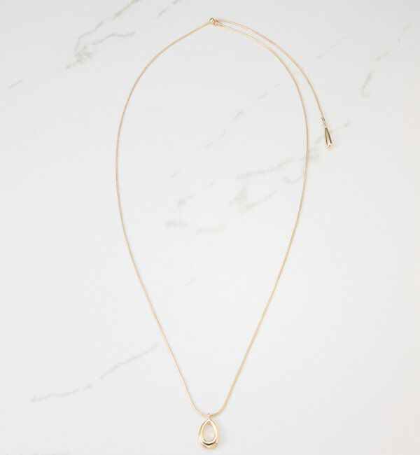  「【PAPILLONNER/パピヨネ】オーバルスライド2WAYネックレス」|リング|