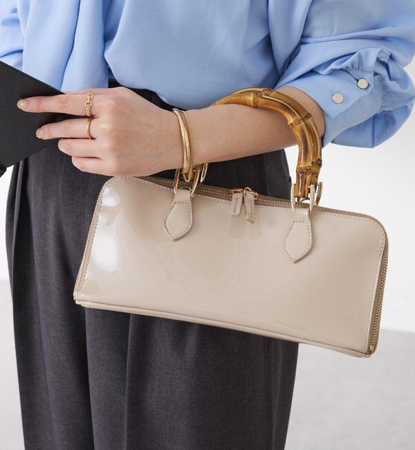  「【PAPILLONNER/パピヨネ】バンブーハンドルバッグ」|トートバッグ|