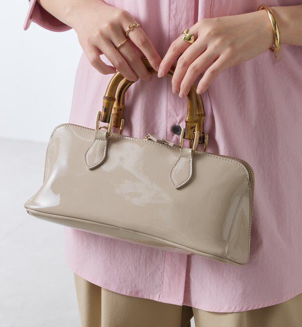  「【PAPILLONNER/パピヨネ】バンブーハンドルバッグ」|トートバッグ|