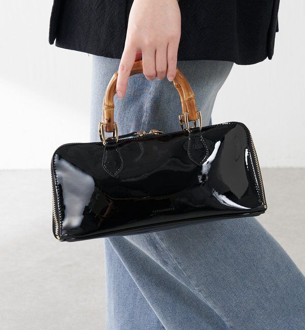  「【PAPILLONNER/パピヨネ】バンブーハンドルバッグ」|トートバッグ|