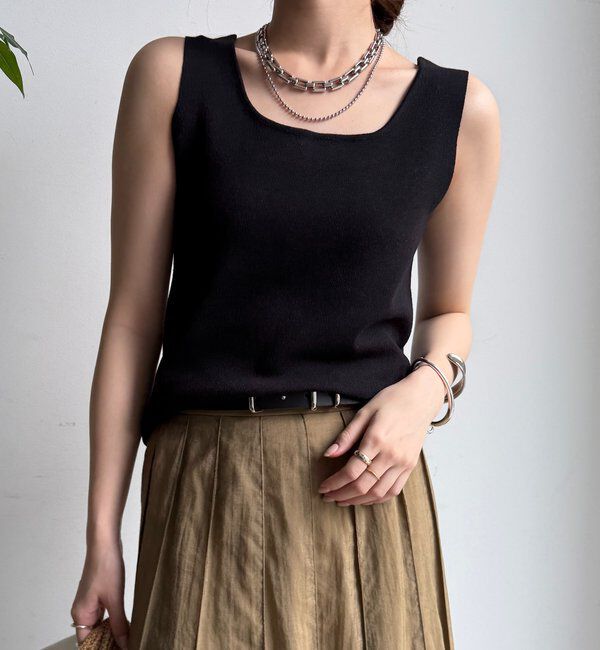  「スクエアニットタンク」|ニット・セーター|