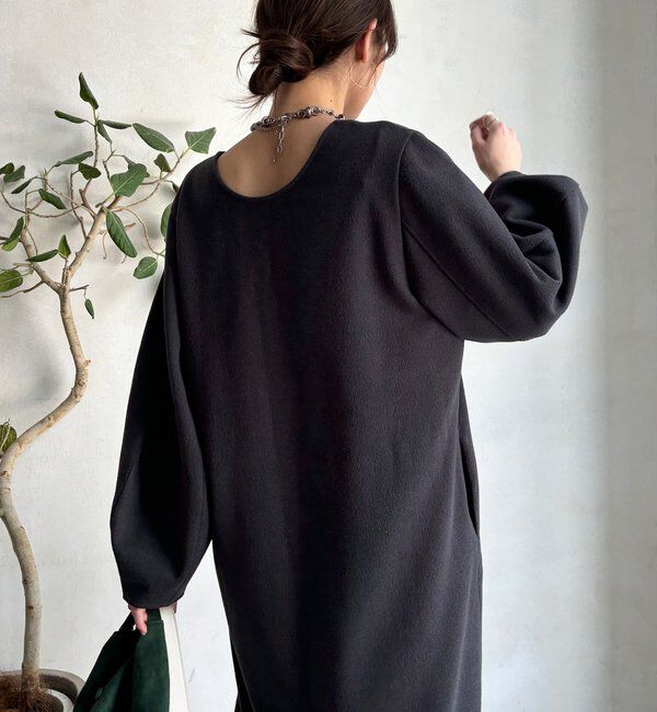  「【前後2WAY】裏起毛袖ボリュームワンピース」|ワンピース|