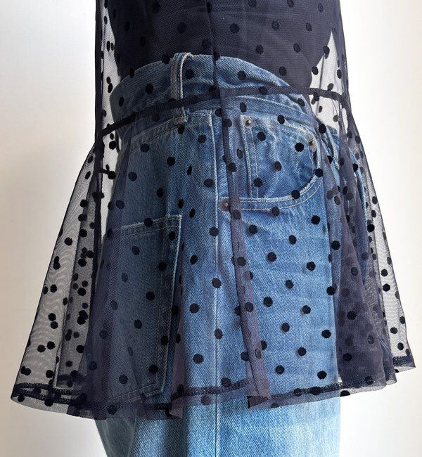  「【WEB限定】ドットチュールチュニック」|シャツ・ブラウス|