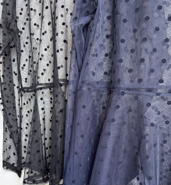  「【WEB限定】ドットチュールチュニック」|シャツ・ブラウス|