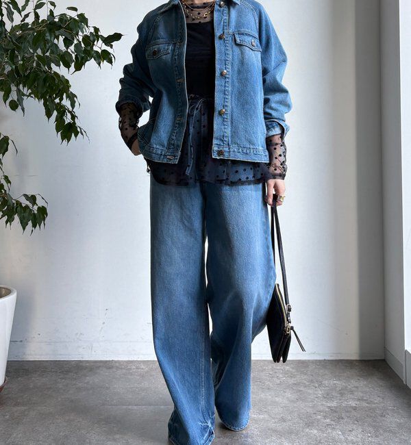  「【WEB限定】ドットチュールチュニック」|シャツ・ブラウス|