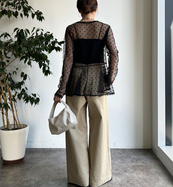  「【WEB限定】ドットチュールチュニック」|シャツ・ブラウス|