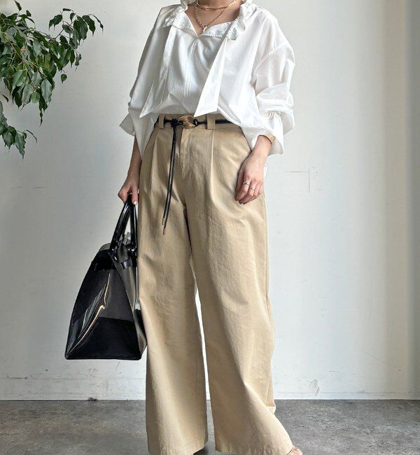  「【WEB限定】フリルカラーブラウス」|シャツ・ブラウス|