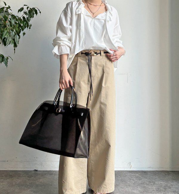  「【WEB限定】フリルカラーブラウス」|シャツ・ブラウス|