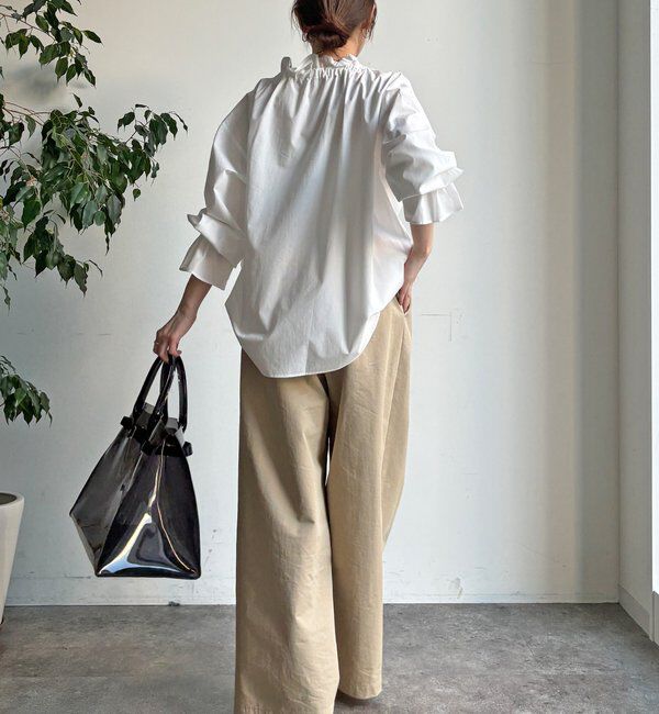  「【WEB限定】フリルカラーブラウス」|シャツ・ブラウス|