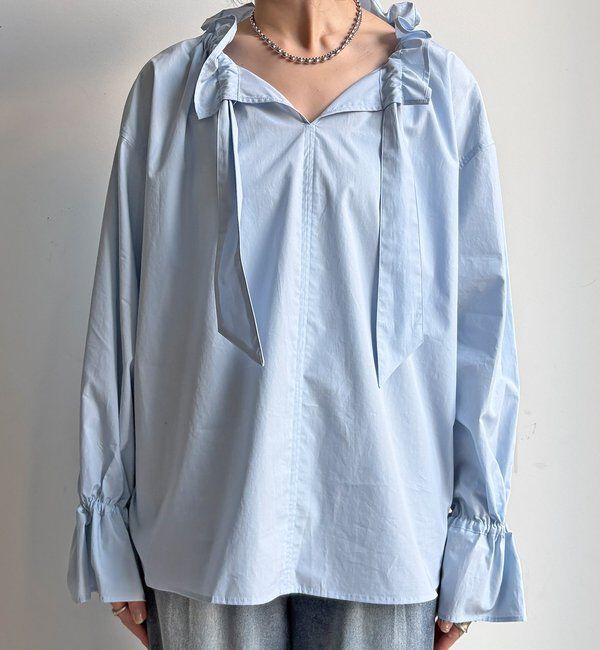  「【WEB限定】フリルカラーブラウス」|シャツ・ブラウス|