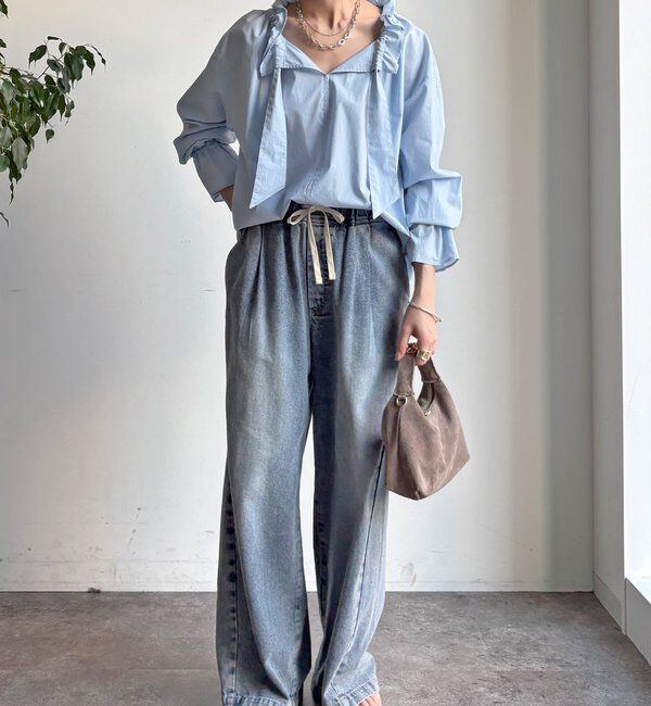  「【WEB限定】フリルカラーブラウス」|シャツ・ブラウス|