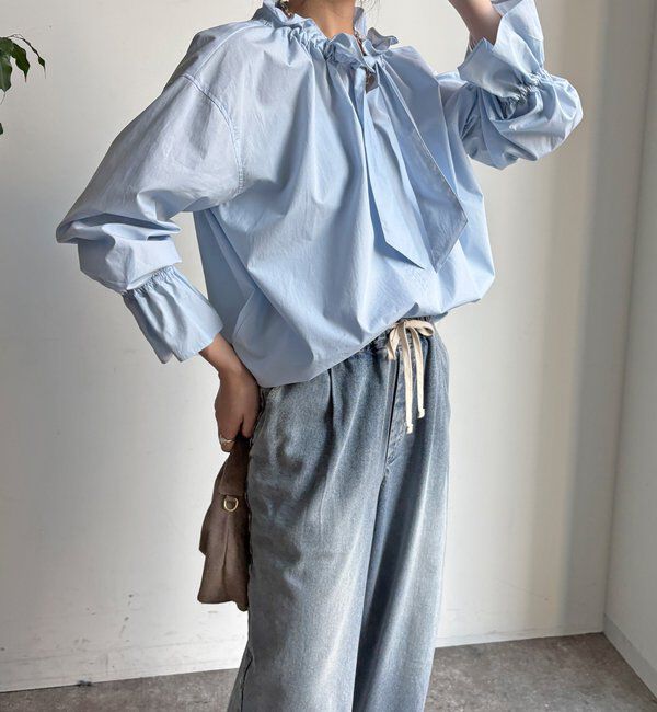  「【WEB限定】フリルカラーブラウス」|シャツ・ブラウス|