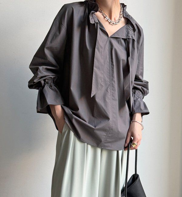  「【WEB限定】フリルカラーブラウス」|シャツ・ブラウス|