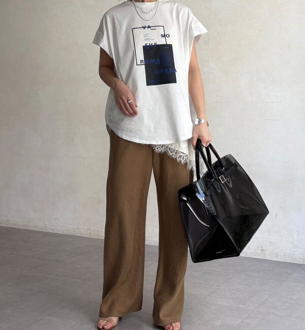  「【WEB限定】タックスリーブロゴTEE」|Tシャツ・カットソー|