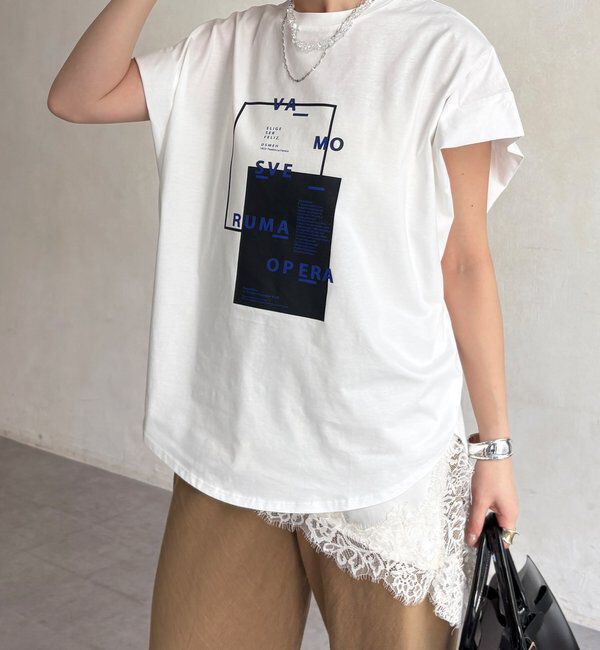  「【WEB限定】タックスリーブロゴTEE」|Tシャツ・カットソー|