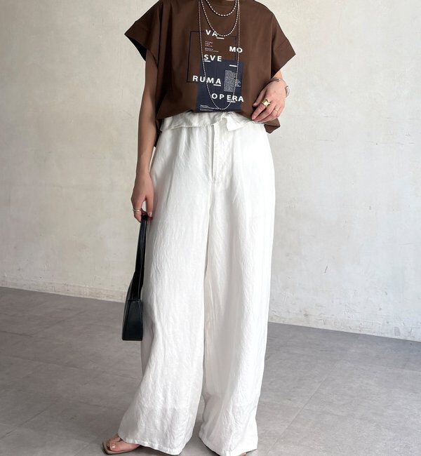  「【WEB限定】タックスリーブロゴTEE」|Tシャツ・カットソー|