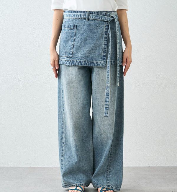  「予約【A・MONN(アモン)】DENIM apron」|デニム|