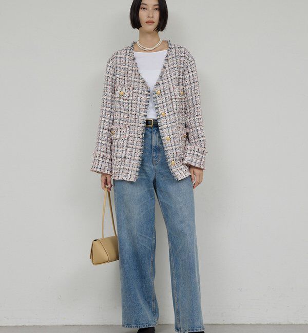  「ミックスヤーンツイードジャケット」|ベスト・ジレ|