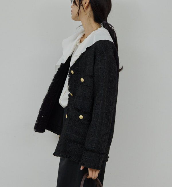  「ミックスヤーンツイードジャケット」|ベスト・ジレ|