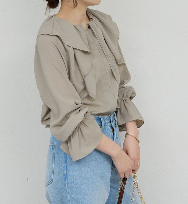  「ラッフルカラーブラウス」|シャツ・ブラウス|
